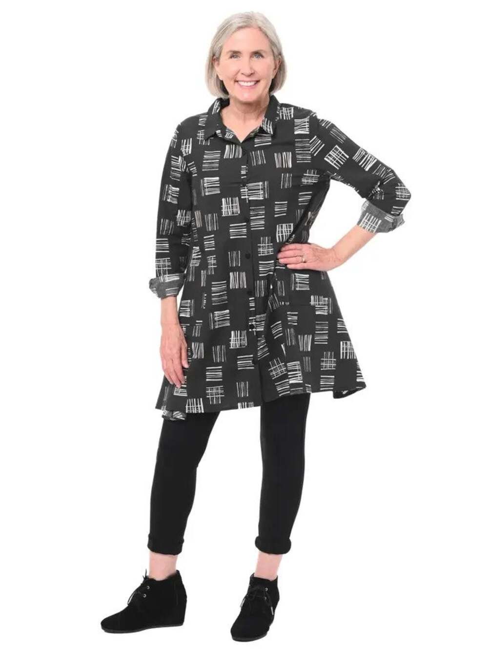 Copied -NWT Tulip Clothing Bree Dress Banyan Cotton  Swing Dress Pockets Size LG